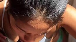 Dreamy Brunette Delivers Passionate Blowjob to Her Boyfriend in Amateur Couple Video by Nysdel