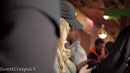 bubble butt candid spied on at concert with sneaky creeps watching