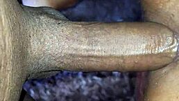 Young Black Girlfriend Marybombom Gets Her Tight Pussy Filled With Huge Creampie Load From Friend