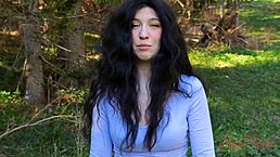 Lost influencer sucks my dick pov with big ass tits doggystyle creampie to escape the woods.