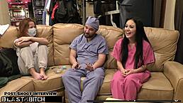 ready to become nurse while blaire celeste's mouth takes a huge cum load in this bdsm hospital scene with vibrator and bondage?