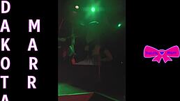 Dakota Marr performs pole dancing as a stripper in a Nebraska night club.