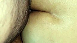 Girlfriend cried during first time taking big cock in her small 18+ ass on bed. Friend watched the intense homemade moment with huge tits bouncing.