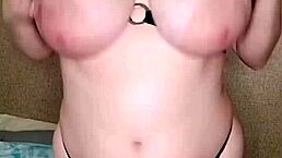 Cute tight slut pounds her pussy hard with dildo