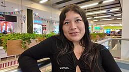 I uh, found Valentina in the shopping center, she has brown eyes and is Colombian.