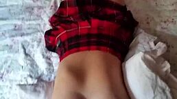 Blonde Milf In Stockings And Miniskirt Gives Facial Blowjob With Skinny Legs Spread