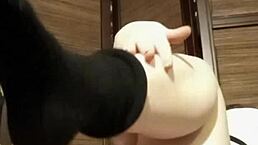 Just got these new pantyhose for a solo try-on at home 😊 petite style