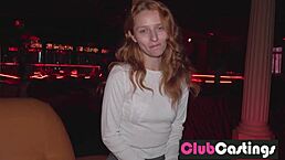Hey, check out this shy redhead trying out for stripper gigs