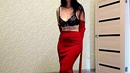 Beautiful dark haired milf with huge butt dances sexy and slowly undresses for fans angela-milf?