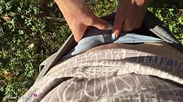 Stranger fucked her mouth and pussy in public 😈🍆