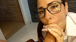 That was the best blowjob ever from this sexy amateur Latina babe