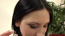 Franchezca licks pussy and straps on dildo for Mindy Main riding cowgirl