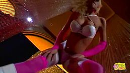 imagine a vintage striptease where hot blonde and kinky brunette dive into steamy lesbian sex