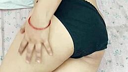 Girlfriend cried during first time taking big cock in her small 18+ ass on bed. Friend watched the intense homemade moment with huge tits bouncing.