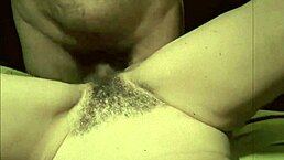 vintage clip shows interracial fucking with hairy pussy in classic retro style