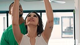 Liz Jordan teams up with Rocket Powers for a quick petite ass blowjob in taboo POV reality.