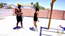 Oh man, I thought personal trainers were like secret escorts for women, featuring Kellie Shin's barefoot fetish with that monster black cock.