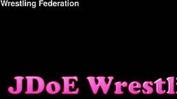 Teasing Bra And Panties Strip Wrestling Where Loser Ends Up Diapered In Humiliating Catfight