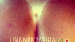 That hot Japanese babe sucked and rode until she drained every drop from the big black cock in the parking lot