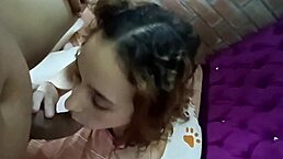 Hey, check me teasing my stepsister's pussy with my cock tip - Spanish porno fun 😏