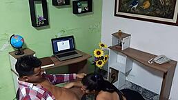 Why does my stepsister give the deepest blowjobs with handjob and cum on tits?