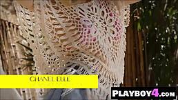 Petite blonde babe Chanel Elle looks hot in bikini with beautiful booty