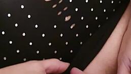 My gift for birthday is nasty wife in lingerie with vibrator part1! She loves it!