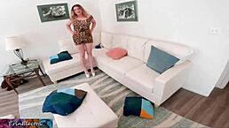 stepmom spreads legs wide in missionary as crush turns into creampie orgasm at home