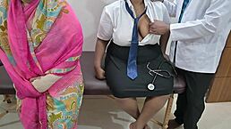 Indian school student gets hardcore fucked by doctor in front of mommy 😱