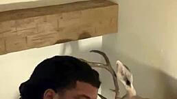 what's this ebony amateur doing in missionary hotel sex with monster cock creampie?