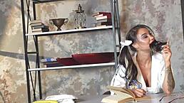 Hey Monika Fox, ready to do homework with that big prolapse squirt? Free nerd student solo anal play.