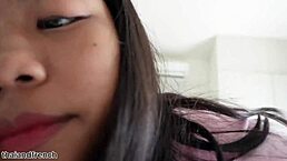 Wow! 18 Years Old Asian Amateur Tries Deepthroat For First Time