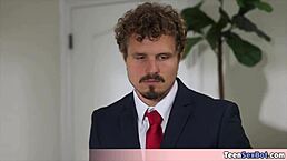 Quickie fucking the extra small 18+ and petite 18+ tomboi secretary with small tits in cute hardcore action.