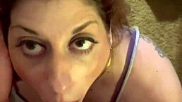 Sexy Milf Wife Sucks Hubbys Hard Cock Until He Cums!