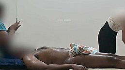 hey, check this out - a happy ending massage with handjob and cock flashing caught on hidden cam in a threesome group session