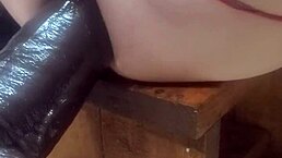 huge hankeys dildos pound amateur ass on homemade fucking machine. intense anal toy sex session.
