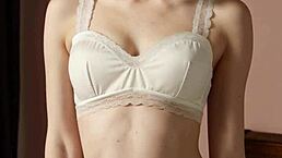 those eastern european girls are posing casually in flowery underwear styles