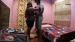 I can't believe how sexy this indian aunty's big tits are while she gives an amazing blowjob.