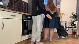 hey stepmother-in-law, wanna make your son-in-law cum on that slutty ass in panties right here in the kitchen?