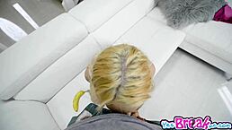 Blonde from Florida had her tight pussy filled deep by a massive cock in intense action.