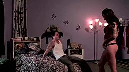 Hot Ebony Stepsister Riding Her Latino Step Brother With Big Ass And Boobs In Interracial Action