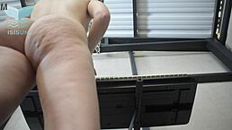 Redhead wife squirts during rough doggystyle sex