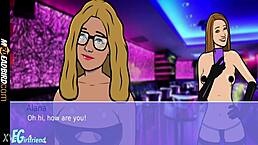 In a lively strip club, mature women engage in teasing striptease games with clothes ripping and dancing all night.