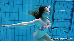 WOW Sexy Girl REVEALS Magnificent Young 18+ Body in Underwater Nude Swim!!