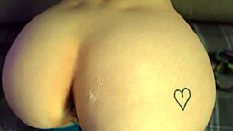 Unexpected squirt hits during hardcore anal fuck in tight 18yo babe asshole