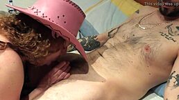 My Friend Gives Me A Blowjob With A Cowgirl Hat While Riding In Intense Cowgirl Position. The Cumshot Finishes The Steamy Encounter Perfectly.