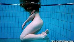 WOW Sexy Girl REVEALS Magnificent Young 18+ Body in Underwater Nude Swim!!