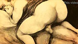 Vintage Drawings of Erotic Ass and Tits