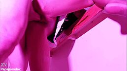 Asian Thai wife shares her yoga session with instructor while husband watches in narrative