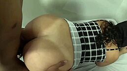 My slut wife got dripping wet with mega butt for first-time anal with nervous bbc husband watched.